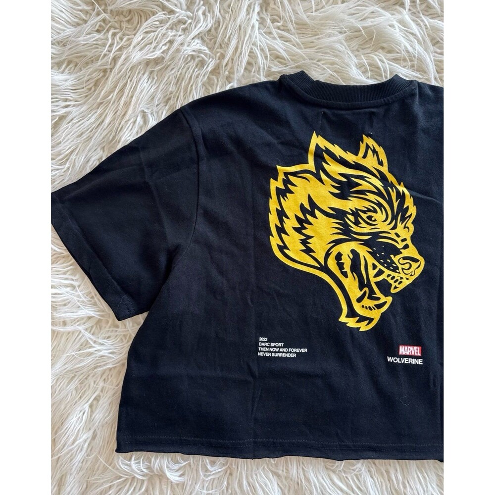 Darc Sport x Marvel Wolverine Rage Cropped T-Shirt Black Size Large - Picture 7 of 12